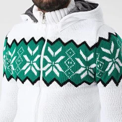 Budget ✔️ Gilet Zippé Capuche 3008 Beige Clair Vert de Classic Series ✔️ -HautStyle Boutique classic series 342555 3008 VERT 20221007T155001 02