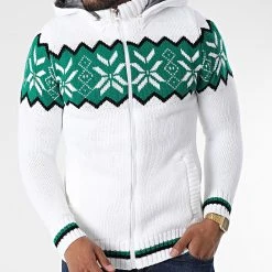 Budget ✔️ Gilet Zippé Capuche 3008 Beige Clair Vert de Classic Series ✔️ -HautStyle Boutique classic series 342555 3008 VERT 20221007T155003 03