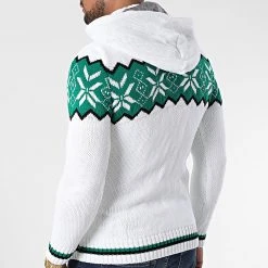 Budget ✔️ Gilet Zippé Capuche 3008 Beige Clair Vert de Classic Series ✔️ -HautStyle Boutique classic series 342555 3008 VERT 20221007T155004 04