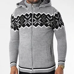 Acheter ⌛ Gilet Zippé Capuche 3008 Gris de Classic Series 😍 -HautStyle Boutique classic series 342556 3008 GREY 20221007T161119 03