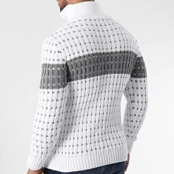 Bon marché 🛒 Pull Col Montant 5011 Beige Clair de Classic Series 🔥 -HautStyle Boutique classic series 342558 5011 WHITE GREY 20221007T155020 04