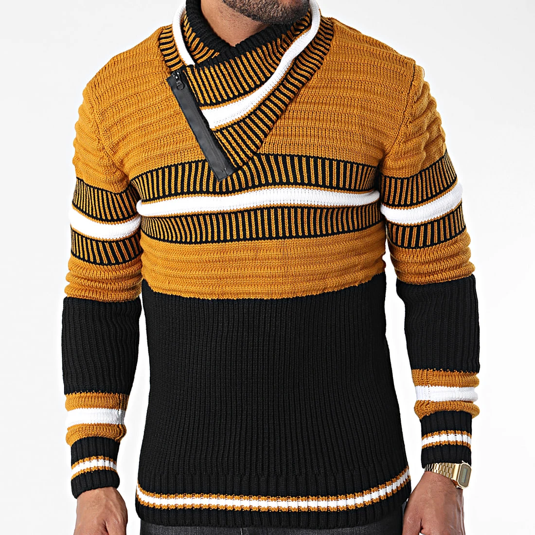 Sortie 🌟 Pull Col Amplified 5007 Noir Orange de Classic Series 😉 5 Sortie 🌟 Pull Col Amplified 5007 Noir Orange de Classic Series 😉 – Image 3