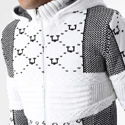 Nouveau 😍 Gilet Zippé Capuche 3013 Beige Clair Noir de Classic Series ✨ -HautStyle Boutique classic series 342560 3013 WHITE 20221007T160455 02