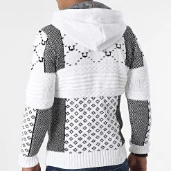 Nouveau 😍 Gilet Zippé Capuche 3013 Beige Clair Noir de Classic Series ✨ -HautStyle Boutique classic series 342560 3013 WHITE 20221007T160458 04