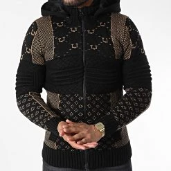 Meilleure vente 😀 Gilet Zippé Capuche 3013 Noir Camel de Classic Series 🔔 -HautStyle Boutique classic series 342562 3013 CAMEL 20221007T155440 03