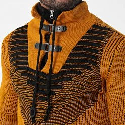 Budget ✨ Pull Col Montant 5017 Orange de Classic Series 🔥 -HautStyle Boutique classic series 342587 5017 YELLOW 20221007T160900 02