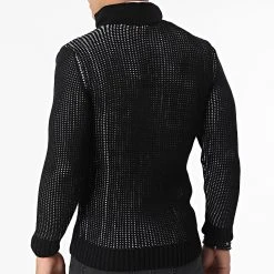 Grosses soldes 🤩 Pull Col Montant 5017 Noir Beige Clair de Classic Series ✔️ -HautStyle Boutique classic series 342592 5017 BLACK WHITE 20221007T160844 04