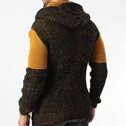 De gros 🔥 Pull Capuche 5008 Noir Chiné Orange de Classic Series ⭐ -HautStyle Boutique classic series 342596 5008 BLACK YELLOW 20221007T155337 04