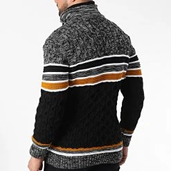 Promo ⭐ Pull Col Montant 5013 Noir Gris Chiné de Classic Series 🔥 -HautStyle Boutique classic series 342603 5013 BLACK CAMEL 20221007T161104 04