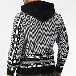 Offres ⭐ Gilet Zippé Capuche 3007 Noir Blanc de Classic Series 🎉 -HautStyle Boutique classic series 342656 3007 BLACK WHITE 20221007T155547 04