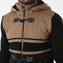 Vente flash ✨ Gilet Zippé Capuche 3012 Noir Camel de Classic Series 🛒 -HautStyle Boutique classic series 342665 3012 CAMEL 20221007T160730 02