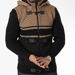 Vente flash ✨ Gilet Zippé Capuche 3012 Noir Camel de Classic Series 🛒 -HautStyle Boutique classic series 342665 3012 CAMEL 20221007T160732 03