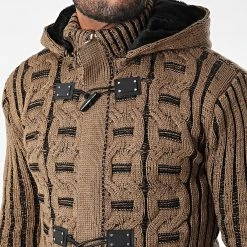 Promo 🎉 Gilet Zippé Capuche 3010 Camel de Classic Series ❤️ -HautStyle Boutique classic series 342667 3010 BROWN 20221007T161045 02