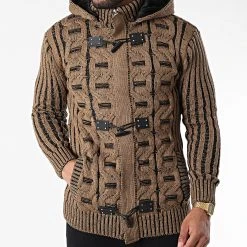 Promo 🎉 Gilet Zippé Capuche 3010 Camel de Classic Series ❤️ -HautStyle Boutique classic series 342667 3010 BROWN 20221007T161046 03