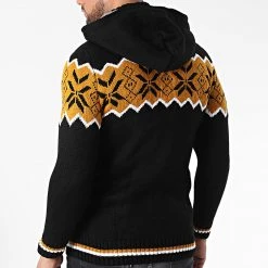 Meilleure vente 🥰 Gilet Zippé Capuche 3008 Noir de Classic Series 🔥 -HautStyle Boutique classic series 342669 3008 BLACK YELLOW 20221007T160701 04