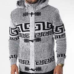 Nouveau 🧨 Gilet Zippé Capuche 3014 Blanc Noir de Classic Series ⭐