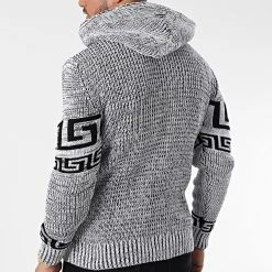 Nouveau 🧨 Gilet Zippé Capuche 3014 Blanc Noir de Classic Series ⭐ -HautStyle Boutique classic series 342676 3014 WHITE BLACK 20221007T161137 04