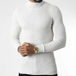 Remise 😍 Pull Col Roulé 1596 Beige Clair Chiné de Classic Series ⭐ -HautStyle Boutique classic series 342757 1596 ECRU MELANGE 20221020T155928 03