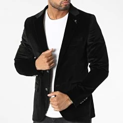 Meilleure affaire 😉 Veste Blazer Velours X-019 Noir de Classic Series 🎁 -HautStyle Boutique classic series 343289 X 019 BLACK 20221014T153006 03