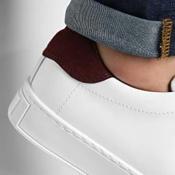 Meilleure vente ❤️ Baskets MLS-15008 White Burgundy de Classic Series 🧨 -HautStyle Boutique classic series 343342 MLS 15008 WHT BURGUNDY 20221011T144123 02