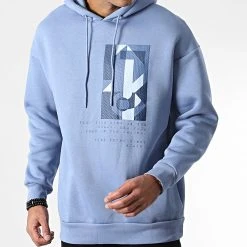 Bon marché ⭐ Sweat Capuche 9801 Bleu Clair de Classic Series 🥰