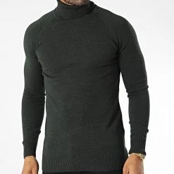 Acheter ✔️ Pull Col Roulé T3873 Vert Foncé de Classic Series ✨