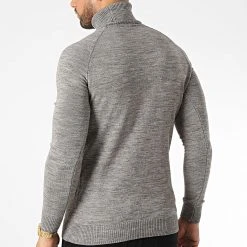 Meilleure affaire 👏 Pull Col Roulé T3873 Gris Chiné Beige de Classic Series 🤩 -HautStyle Boutique classic series 344534 T3873 VIZON 20221020T143641 04