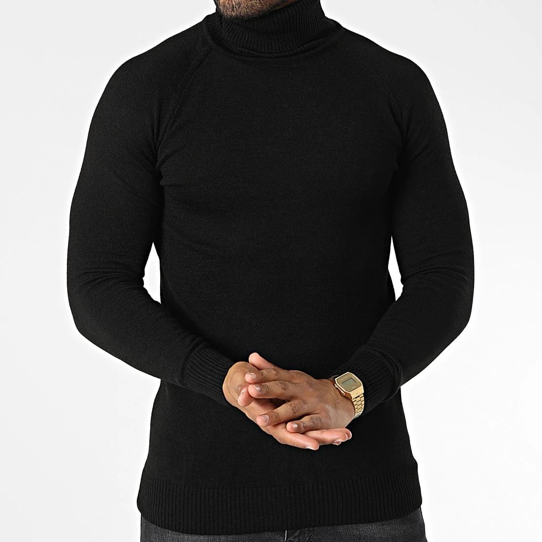 Nouveau 🎁 Pull Col Roulé T3873 Noir de Classic Series 😉 3 Nouveau 🎁 Pull Col Roulé T3873 Noir de Classic Series 😉