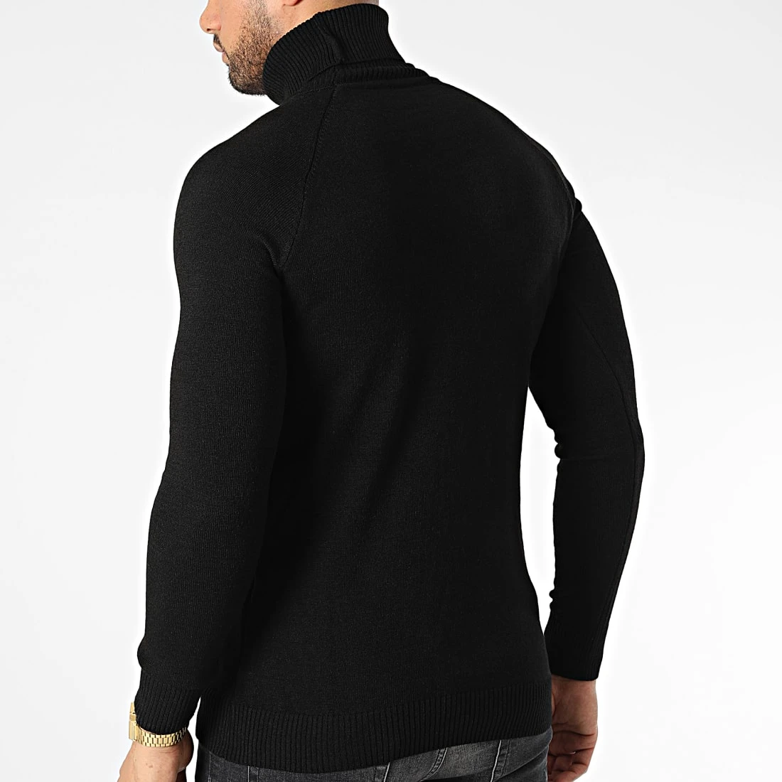 Nouveau 🎁 Pull Col Roulé T3873 Noir de Classic Series 😉 6 Nouveau 🎁 Pull Col Roulé T3873 Noir de Classic Series 😉 – Image 4