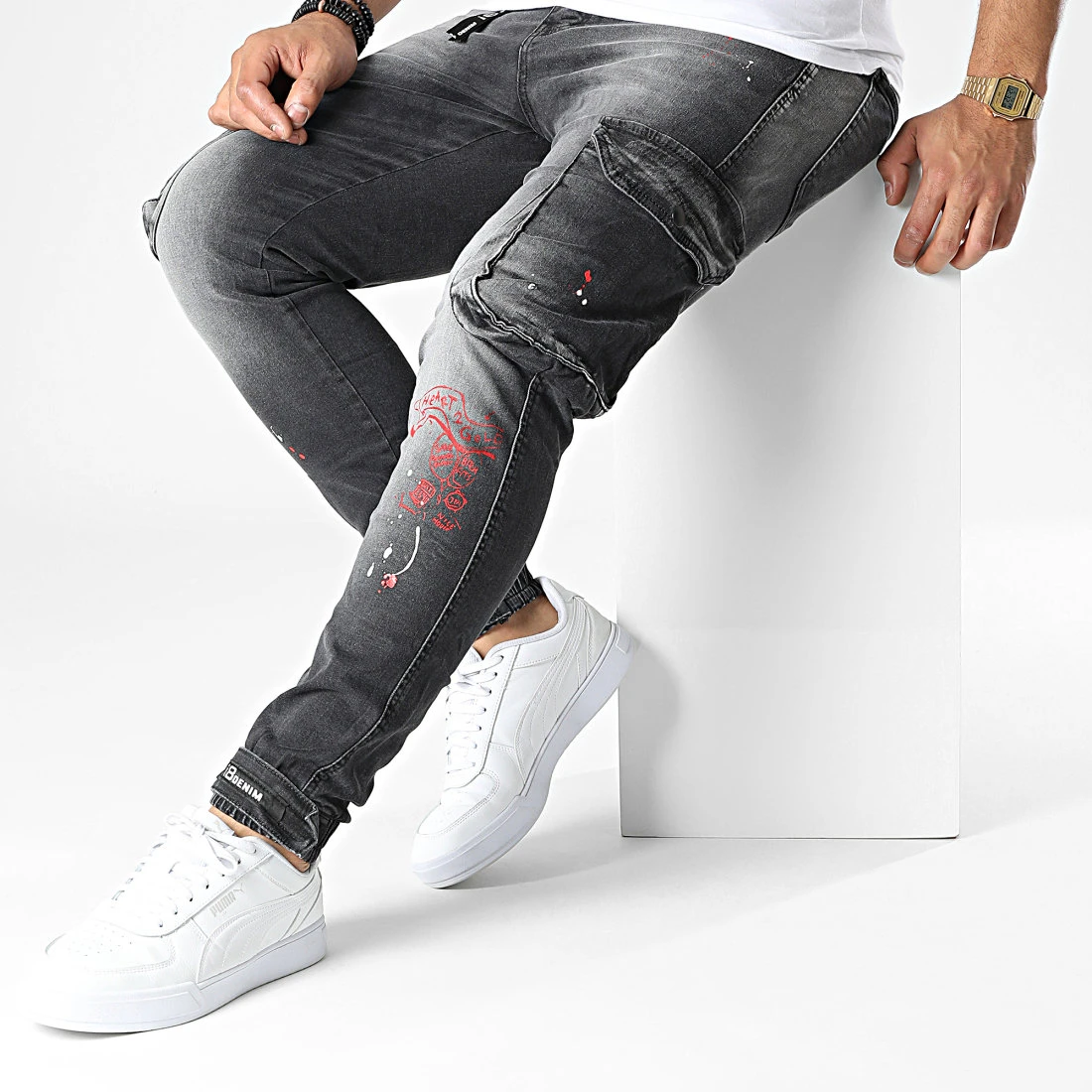 Meilleure vente ✔️ Jean Cargo 15455 Gris Anthracite de Classic Series 🌟 5 Meilleure vente ✔️ Jean Cargo 15455 Gris Anthracite de Classic Series 🌟 – Image 3