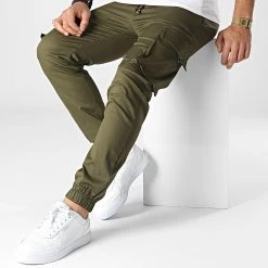 Coupon 🎉 Pantalon Cargo ZA53 Vert Kaki de Classic Series ⭐ -HautStyle Boutique classic series 345055 ZA53 OLIVE 20221031T161324 03