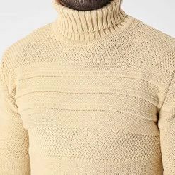 Vente flash ✔️ Pull Col Roulé T3832 Camel de Classic Series ✔️ -HautStyle Boutique classic series 345924 T3832 KREM 20221028T162218 02