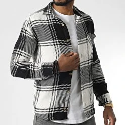 Meilleur prix ⭐ Surchemise A Carreaux 7023 Noir Blanc de Classic Series ✔️