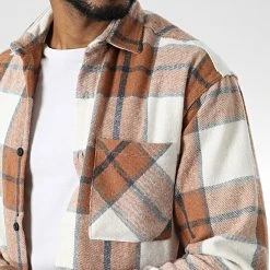 Grosses soldes 🔥 Surchemise A Carreaux 7037 Marron de Classic Series ✨ -HautStyle Boutique classic series 345930 7037 CAMEL 20221031T142033 02