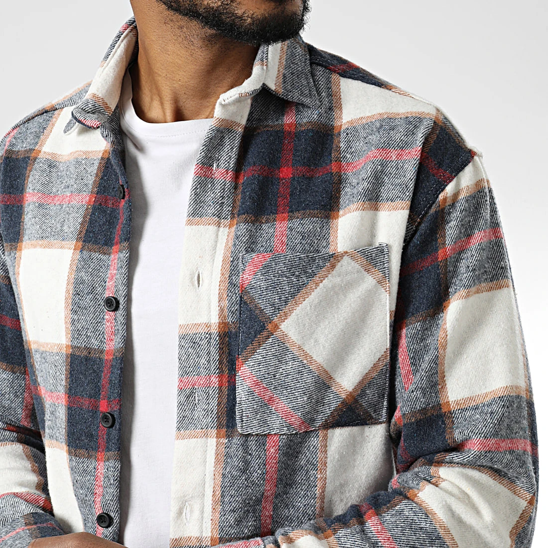 Bon marché 🤩 Surchemise A Carreaux 7037 Bleu Marine de Classic Series 🎉 4 Bon marché 🤩 Surchemise A Carreaux 7037 Bleu Marine de Classic Series 🎉 – Image 2