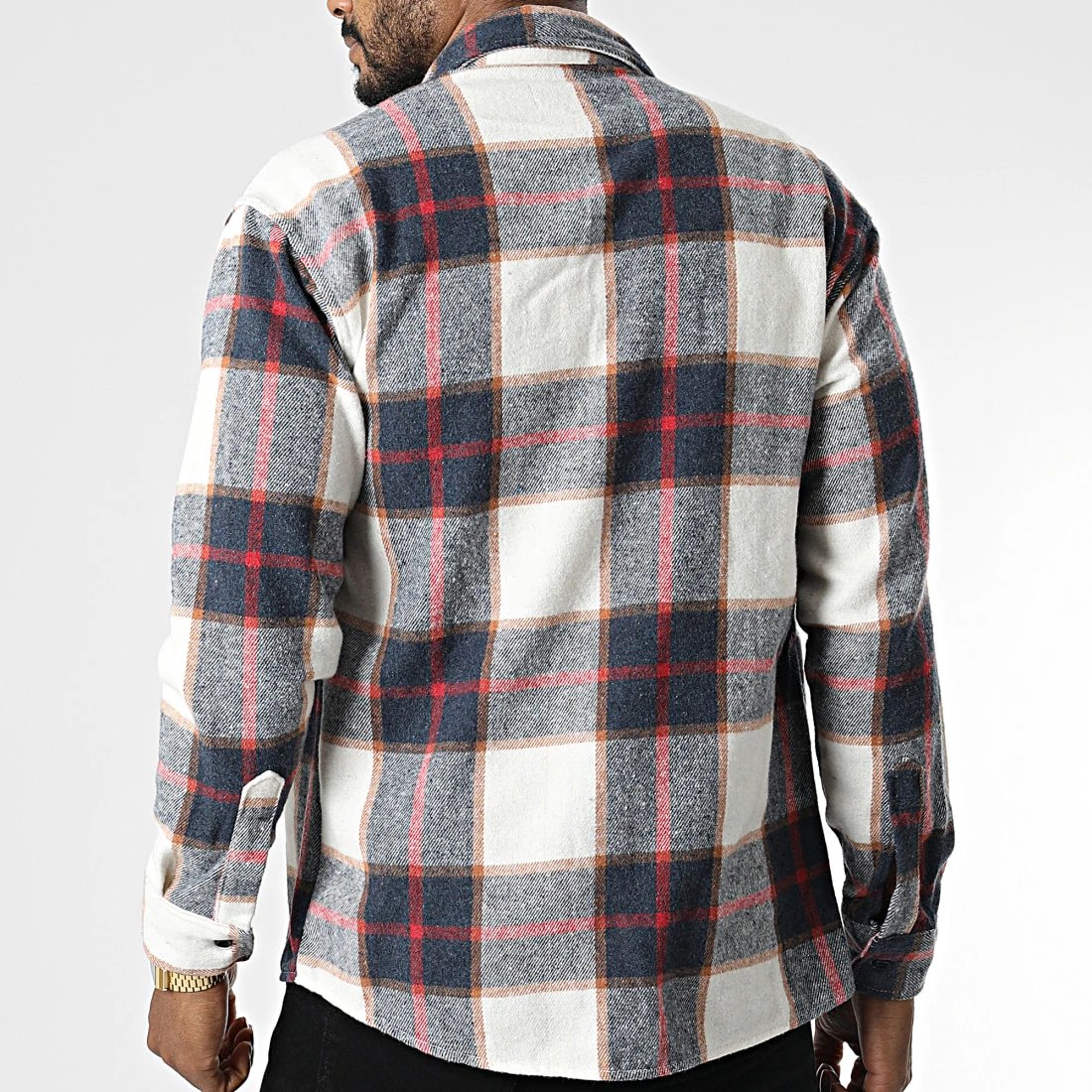 Bon marché 🤩 Surchemise A Carreaux 7037 Bleu Marine de Classic Series 🎉 6 Bon marché 🤩 Surchemise A Carreaux 7037 Bleu Marine de Classic Series 🎉 – Image 4