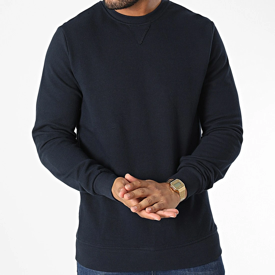 Remise 🛒 Sweat Crewneck 7902 Bleu Marine de Classic Series 👍 5 Remise 🛒 Sweat Crewneck 7902 Bleu Marine de Classic Series 👍 – Image 3