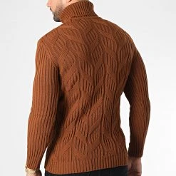 Acheter ✔️ Pull Col Roulé T3843 Marron de Classic Series ✔️ -HautStyle Boutique classic series 346031 T3843 TUTUN 20221031T135322 04