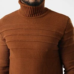 Acheter 🎁 Pull Col Roulé T3832 Marron de Classic Series 🥰 -HautStyle Boutique classic series 346032 T3832 TUTUN 20221031T144457 02