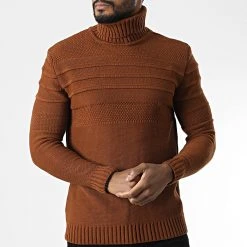 Acheter 🎁 Pull Col Roulé T3832 Marron de Classic Series 🥰 -HautStyle Boutique classic series 346032 T3832 TUTUN 20221031T144458 03