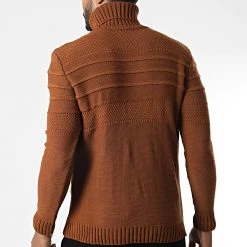 Acheter 🎁 Pull Col Roulé T3832 Marron de Classic Series 🥰 -HautStyle Boutique classic series 346032 T3832 TUTUN 20221031T144500 04