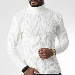 Meilleure vente ⭐ Pull Col Roulé T3843 Beige de Classic Series 👏 -HautStyle Boutique classic series 346039 T3843 KEMIK 20221031T135613 03