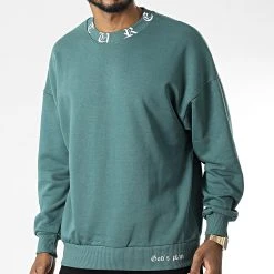 Acheter 😉 Sweat Crewneck 22-K030 Bleu Pétrole de Classic Series ✨ -HautStyle Boutique classic series 346044 22 K030 PETROL 20221031T144532 03