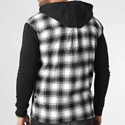Sortie ⌛ Surchemise Capuche A Carreaux 10022 Blanc Noir de Classic Series 🔥 -HautStyle Boutique classic series 348150 DP 10022 133 001 20221124T143829 04