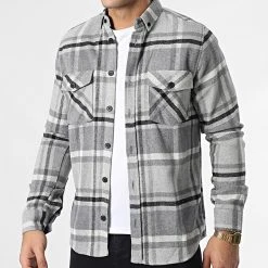 Sortie ✨ Surchemise Carreaux Y-2042 Gris Chiné de Classic Series ❤️ -HautStyle Boutique classic series 348568 Y 2042 10 20221128T141543 03