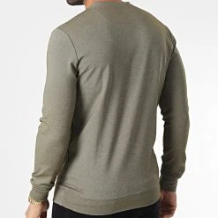Grosses soldes ⌛ Sweat Crewneck RBL6181 Vert Kaki Chiné de Classic Series 👏 -HautStyle Boutique classic series 348605 RBL6181 HAKI 20221123T161849 04