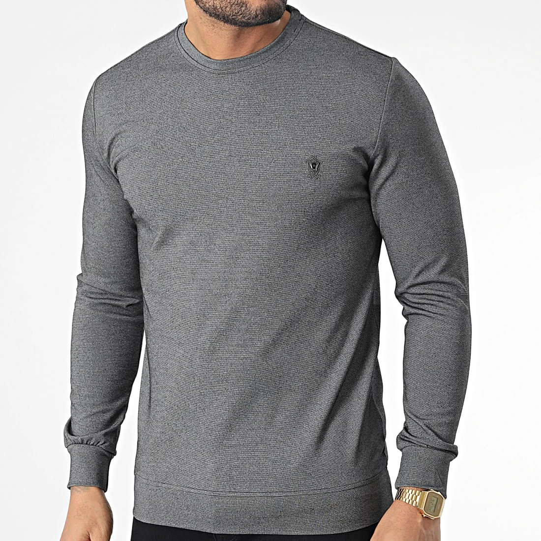 Le moins cher đ Sweat Crewneck RBL6181 Noir Chiné de Classic Series â 5 Le moins cher đ Sweat Crewneck RBL6181 Noir Chiné de Classic Series â â Image 3