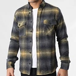 Le moins cher 🎉 Surchemise Carreaux Y-2042 Jaune Bleu Marine de Classic Series 🧨 -HautStyle Boutique classic series 348614 Y 2042 03 20221128T141522 03