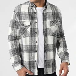 Bon marché 😀 Surchemise Carreaux Y-2241 Noir Blanc de Classic Series ❤️