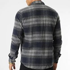 Nouveau ⭐ Surchemise Carreaux Y-2240 Bleu Marine Gris Chiné de Classic Series 👏 -HautStyle Boutique classic series 348634 Y 2240 01 20221128T141022 04